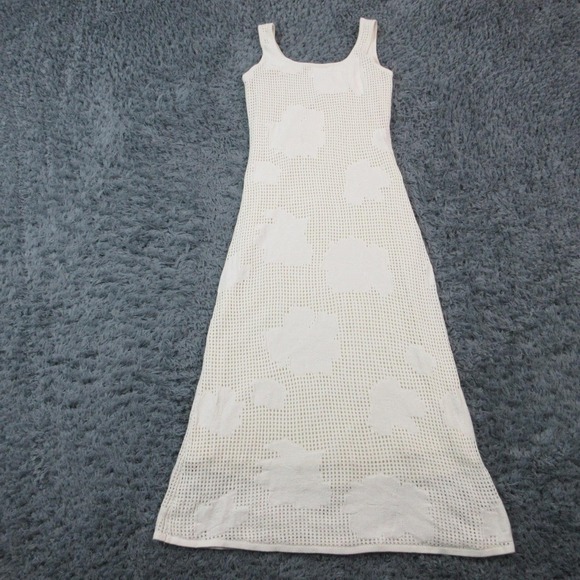 Z Supply Dresses & Skirts - Z Supply Dress Womens M White Crochet Floral Maxi Tank Scoop Neck Lined NWT